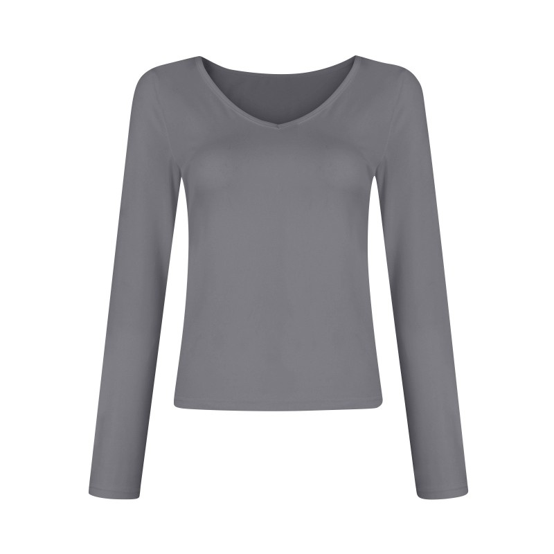 V-neck Long Sleeved Versatile Top