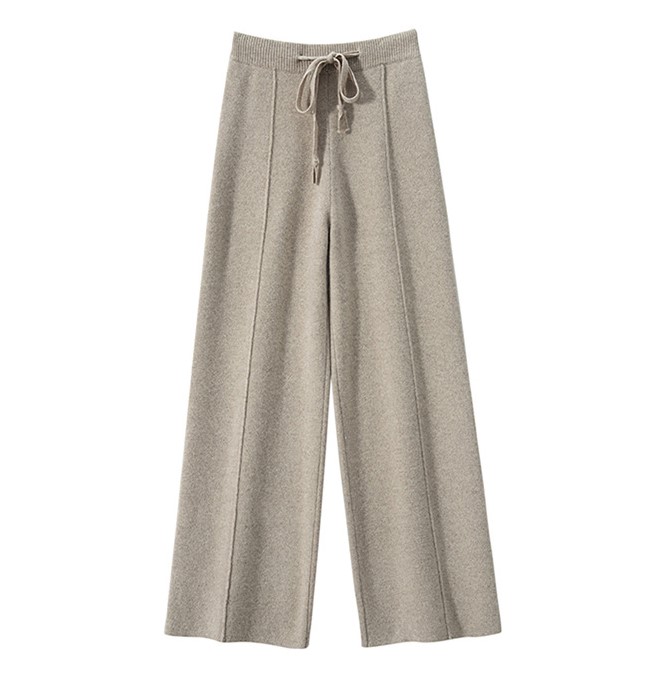 Wool Knitted Wide Leg Pants