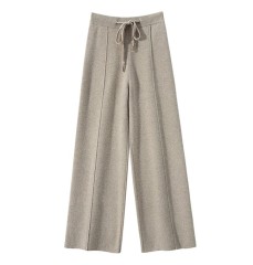 Wool Knitted Wide Leg Pants