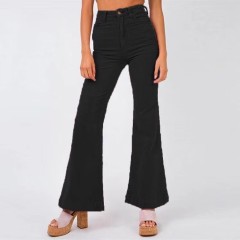 Solid Corduroy Flare Pants