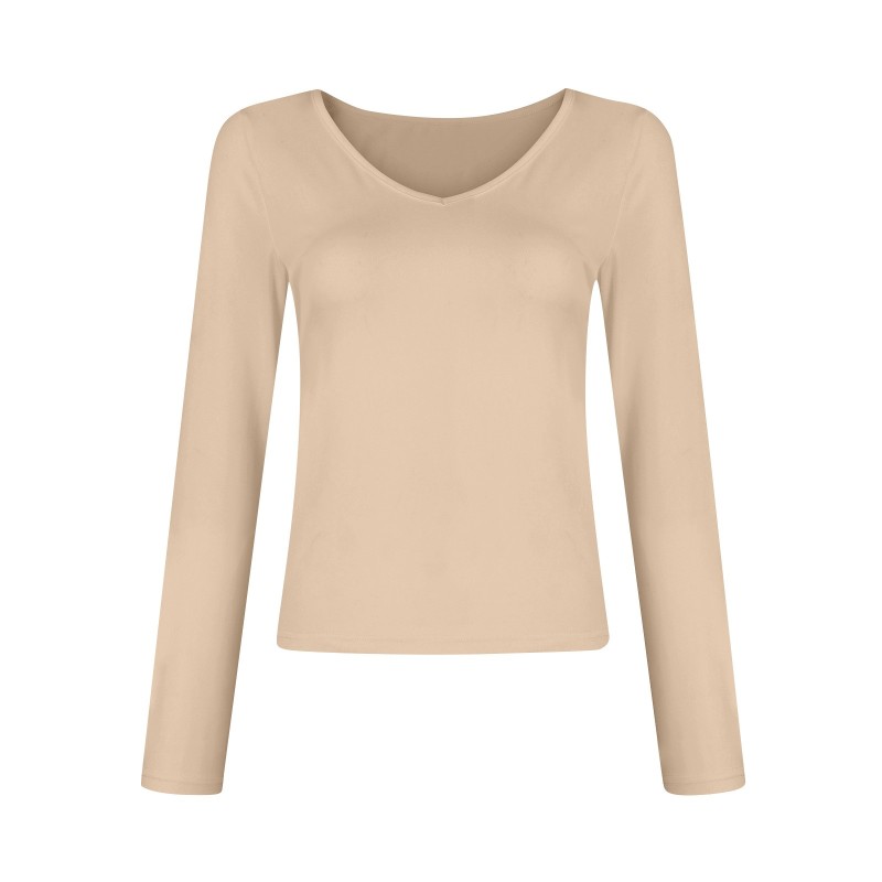 V-neck Long Sleeved Versatile Top