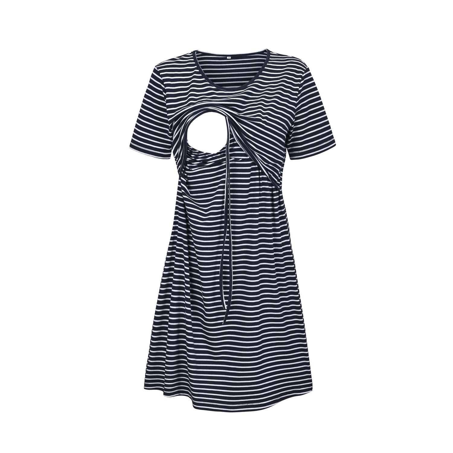 Striped Multifunctional Short Sleeved Dress