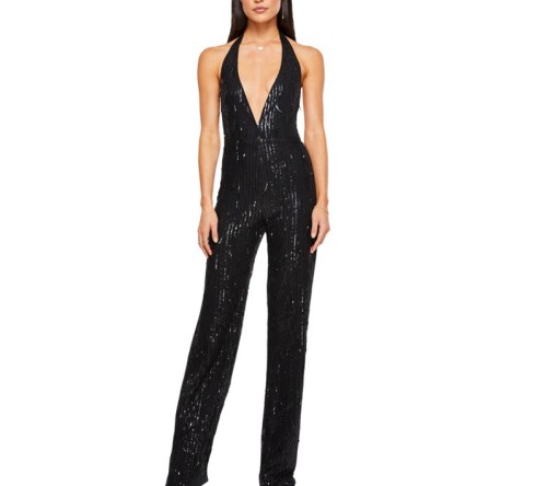 Deep V-neck Tassel Jumpsuit