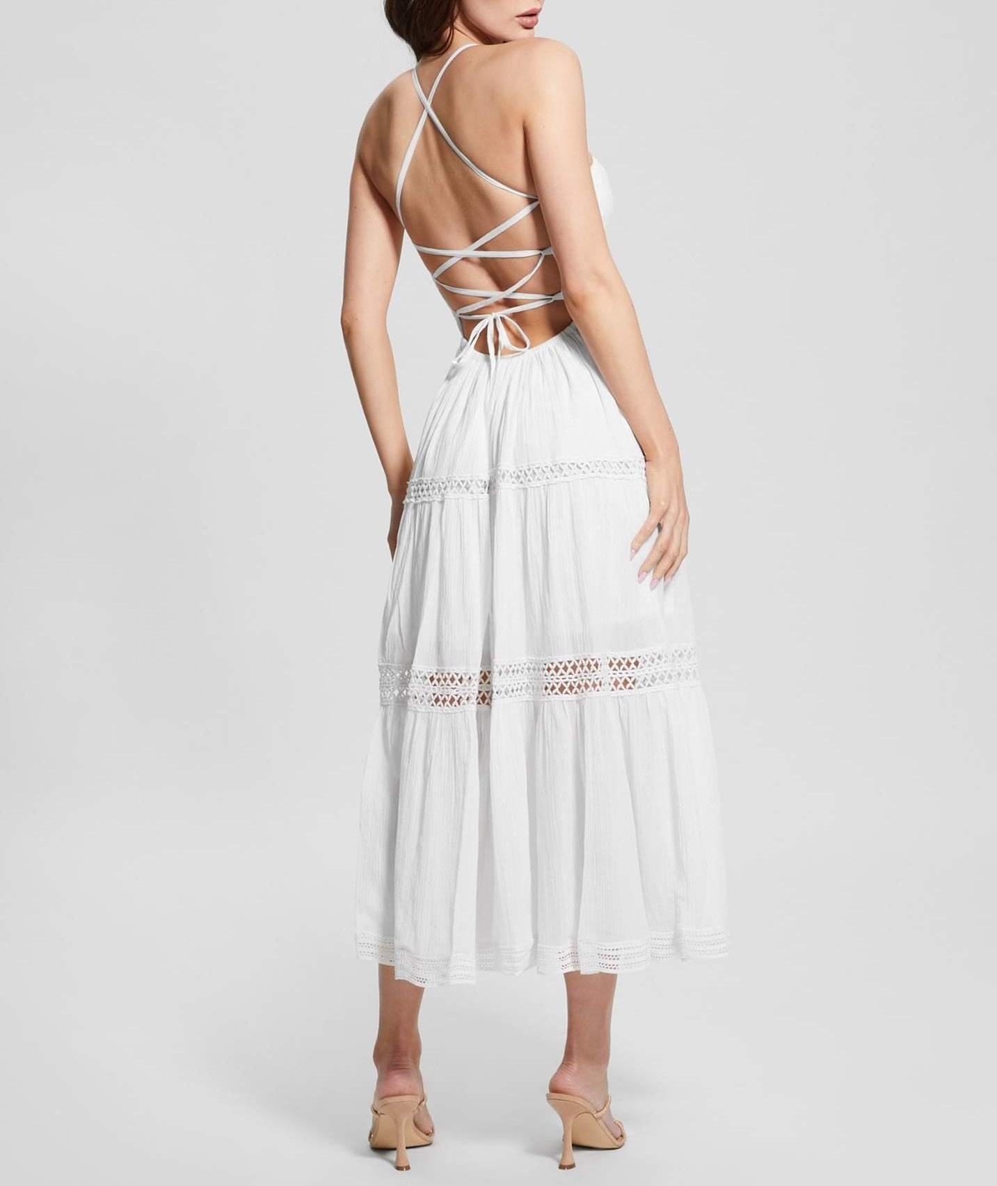 One Line Neck Strap Dress
