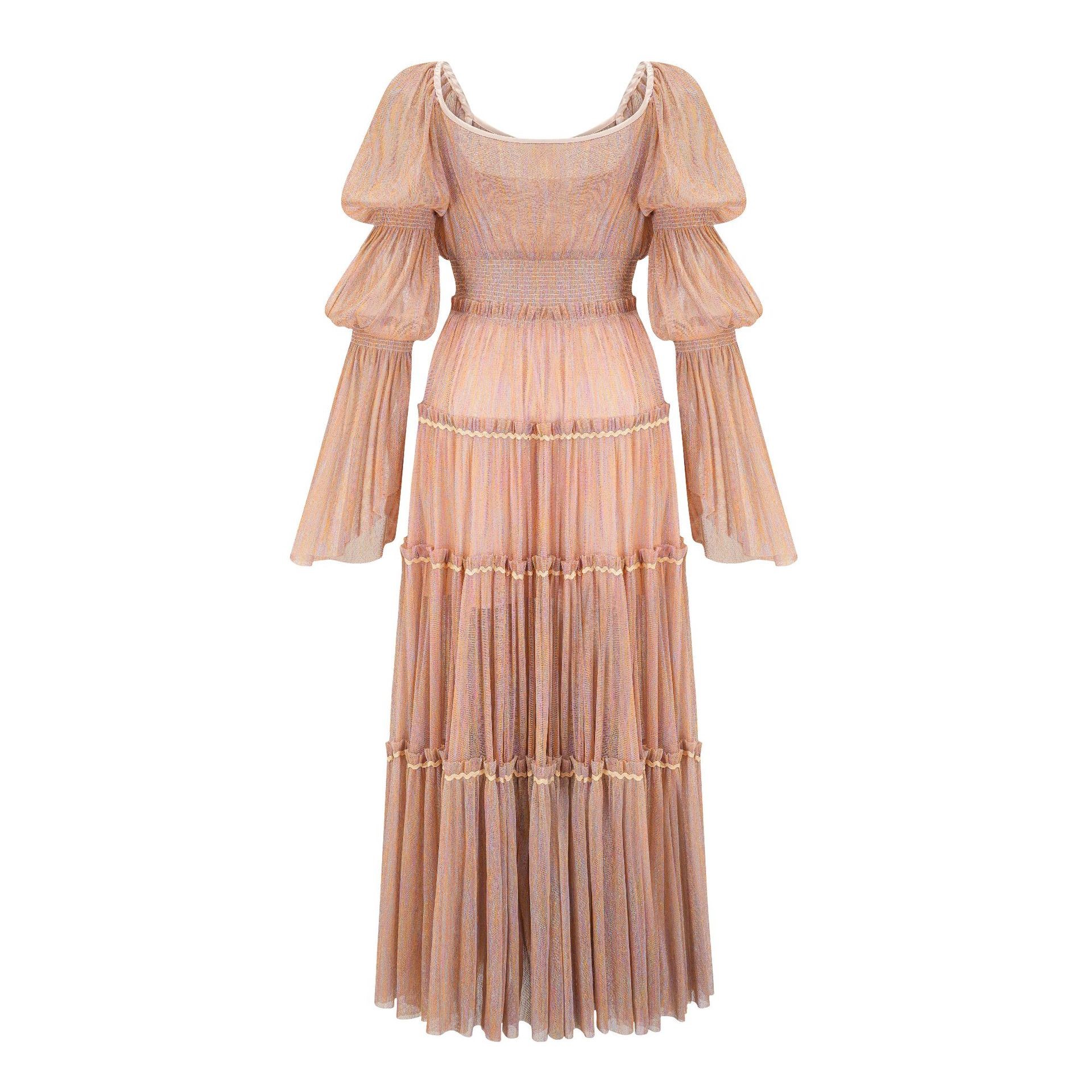 Solid Sequin One Line Neck Dress