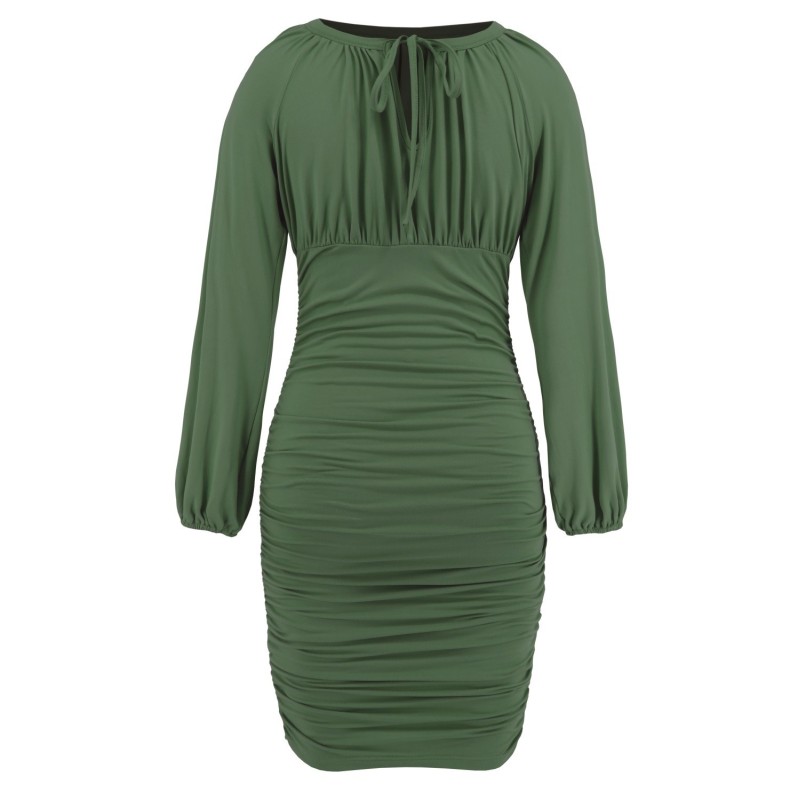 Lace up Long Sleeved Dress