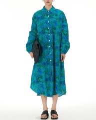 Loose Floral Shirt Dress