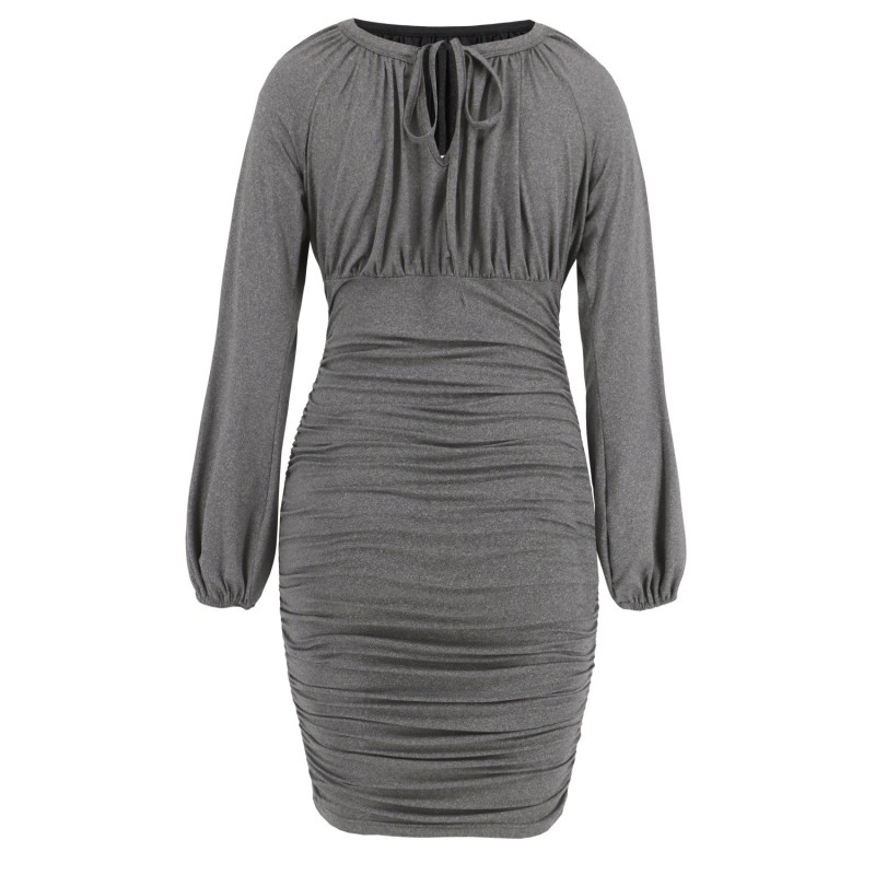 Lace up Long Sleeved Dress