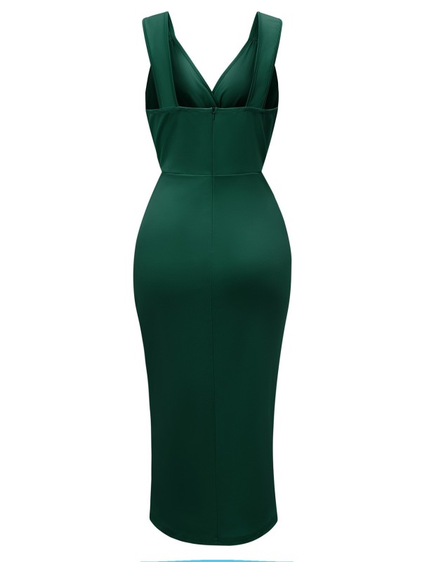 V-neck Sleeveless Dress