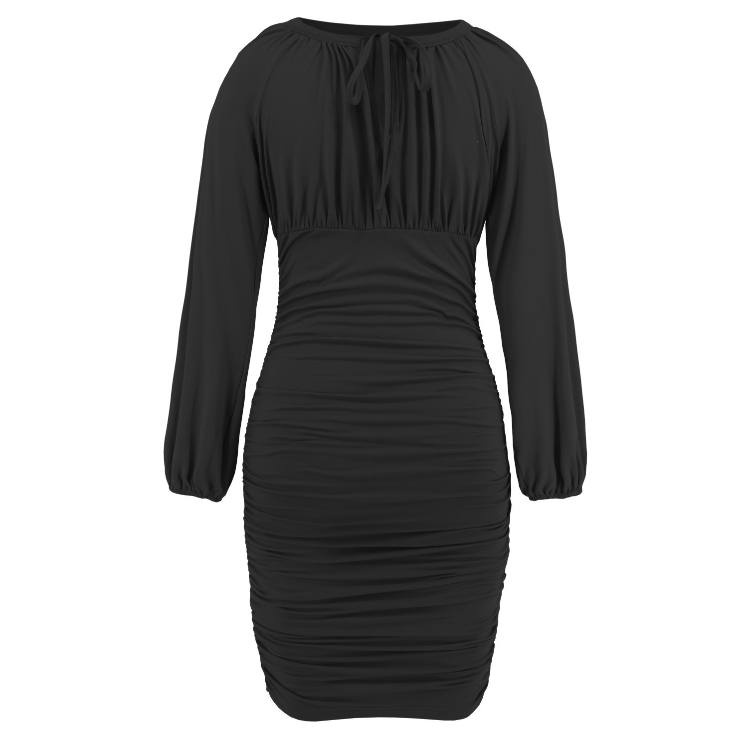 Lace up Long Sleeved Dress