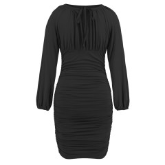 Lace up Long Sleeved Dress