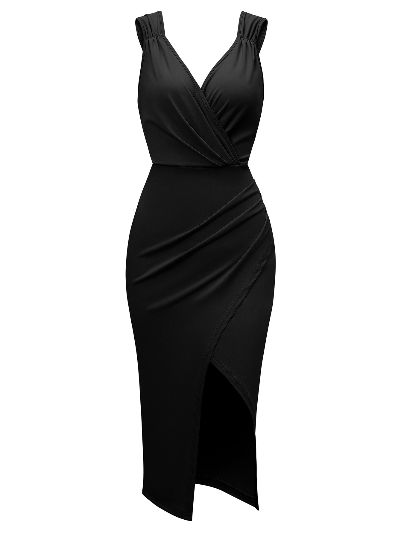 V-neck Sleeveless Dress