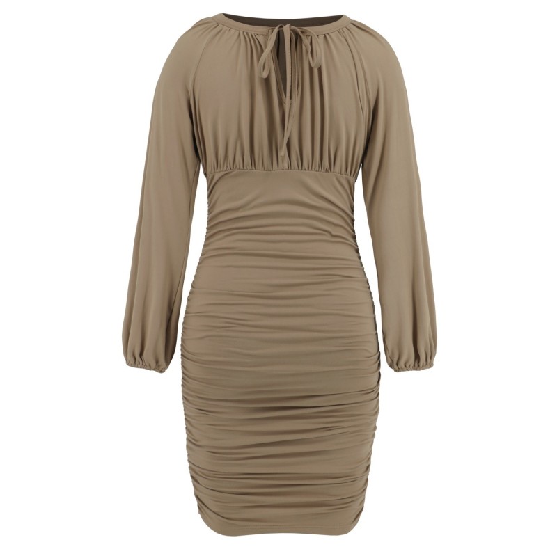 Lace up Long Sleeved Dress