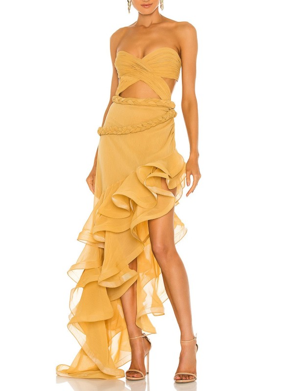 Off Neck Split Dress
