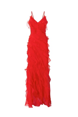 Split Slim Slim Slim Strap Dress