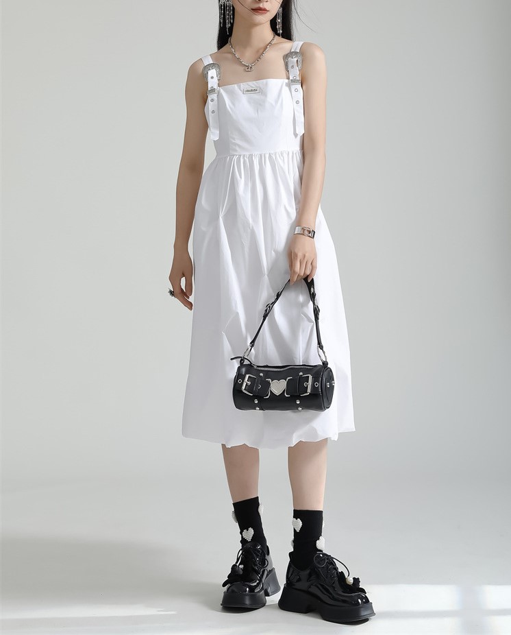 Rugged Irregular Strap Dress