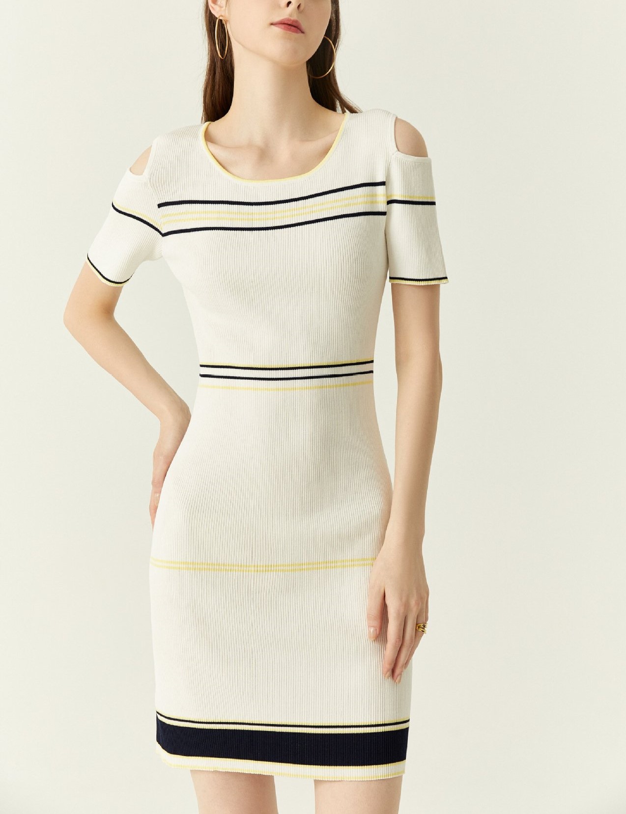 Intermittent Color Dress