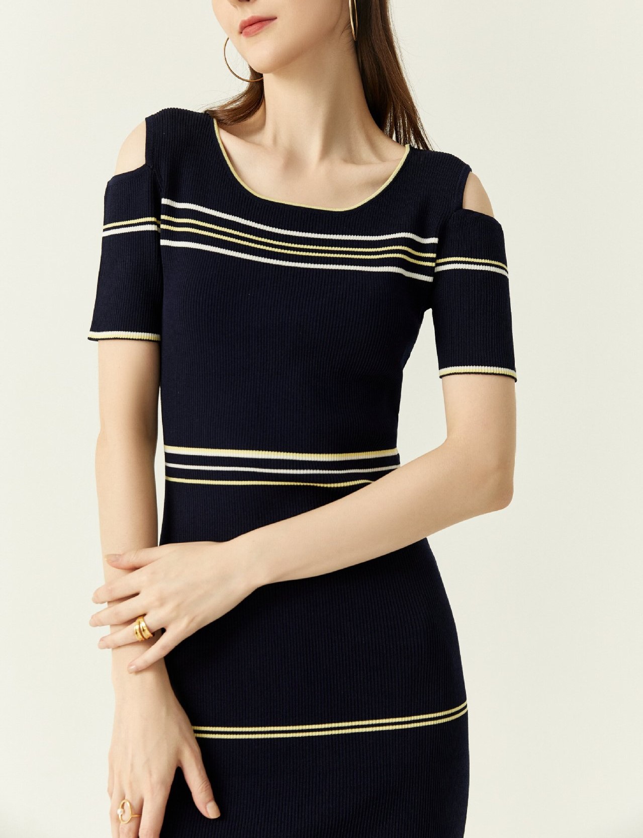 Intermittent Color Dress