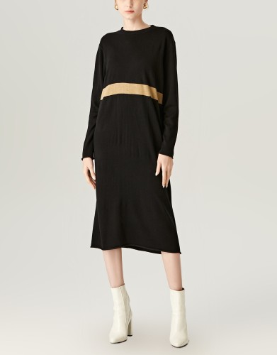 Loose Fitting Color Matching Dress