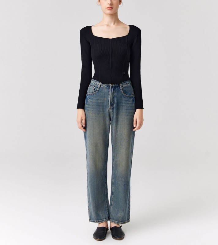 Lrregular Knit Top