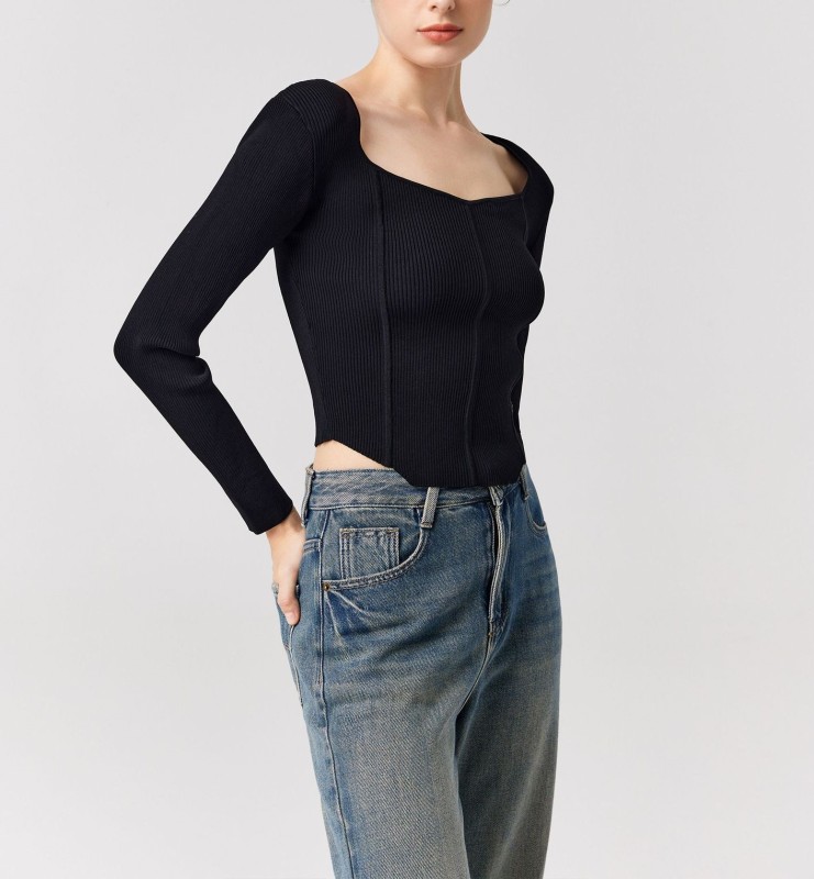 Lrregular Knit Top