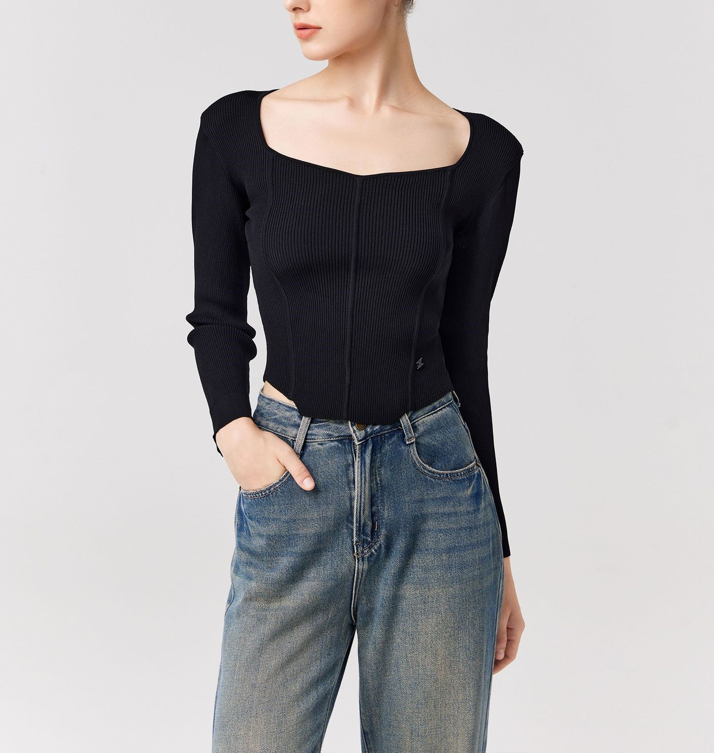 Lrregular Knit Top