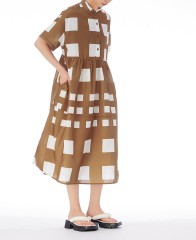 Contrast Color Patchwork Dress