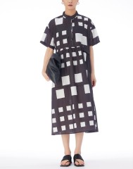 Contrast Color Patchwork Dress
