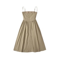 Spliced Slim Fit Slim Strap Dress