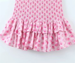 Fragmented Floral Suspender Dress