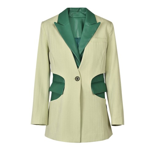 Top Hollow Waist Wrapped Suit Coat