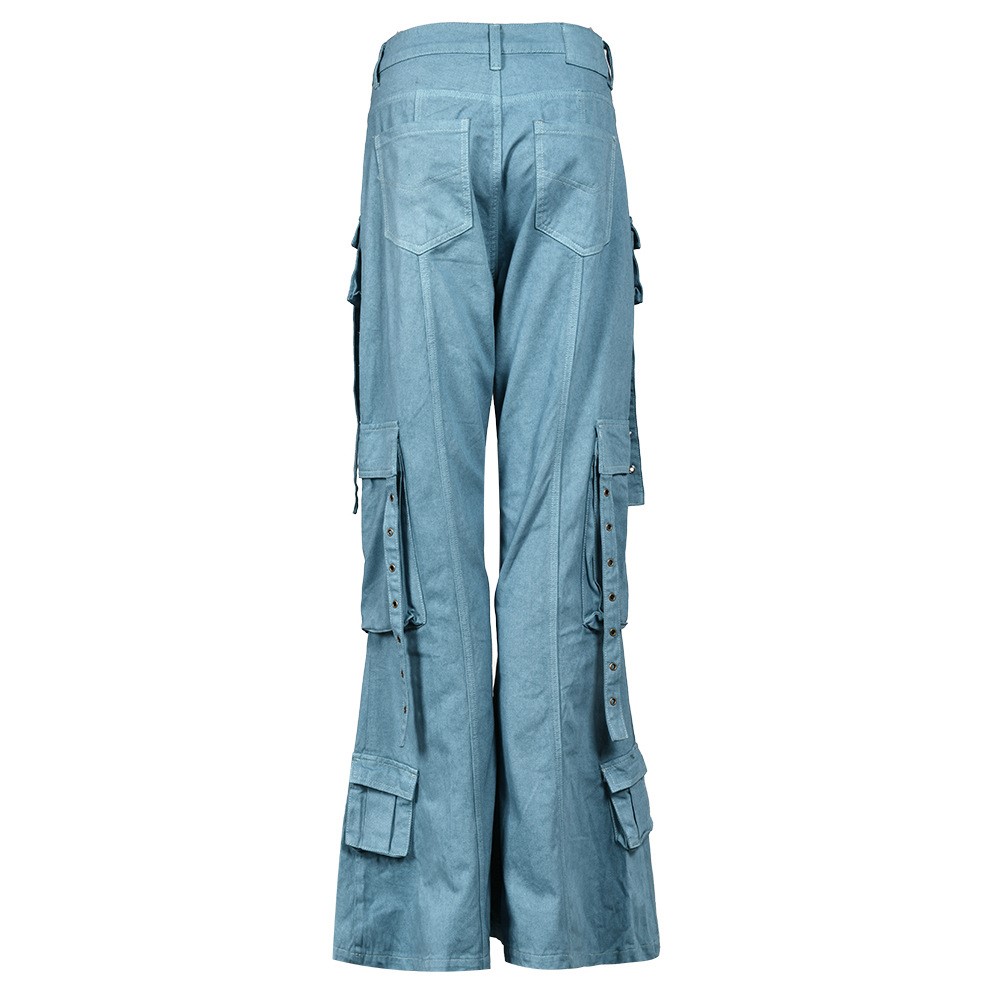Multi Pocket Flared Pants