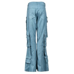 Multi Pocket Flared Pants