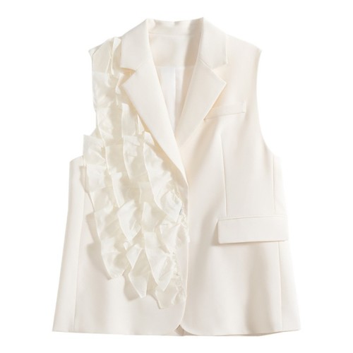 Suit Collar Sleeveless Top