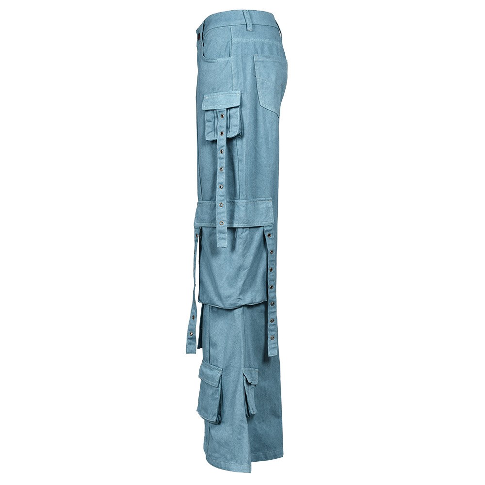 Multi Pocket Flared Pants