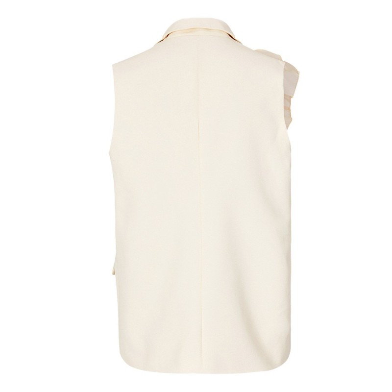 Suit Collar Sleeveless Top