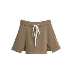 Drawstring Lace Up Skirt