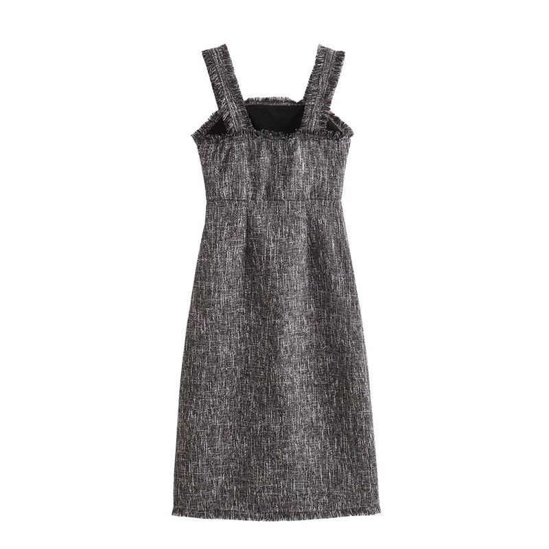 One Line Neck Strap Dress