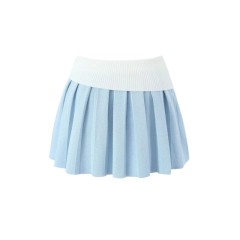 Contrast Knit Short Skirt