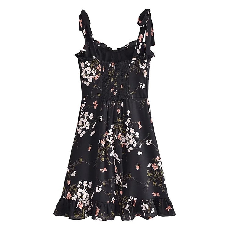 Vintage V-neck Strap Dress