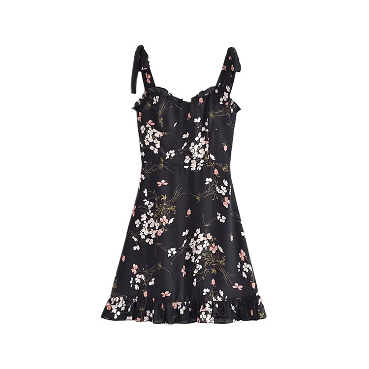 Vintage V-neck Strap Dress