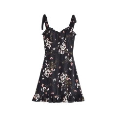 Vintage V-neck Strap Dress