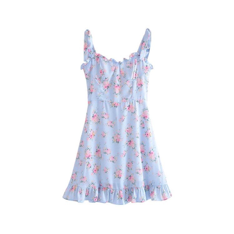 Vintage V-neck Strap Dress