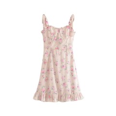 Vintage V-neck Strap Dress