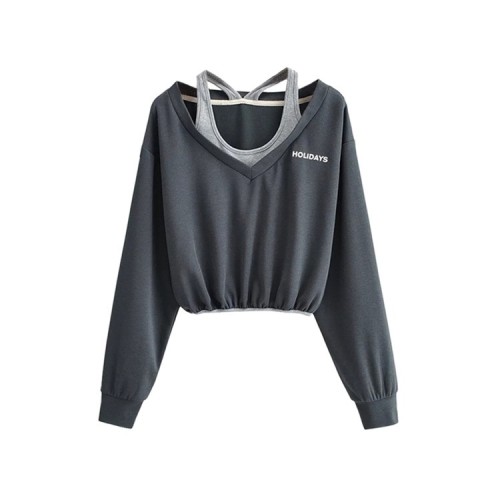 V-neck Color Blocking Sweater