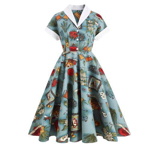 Large Swing Retro Dress