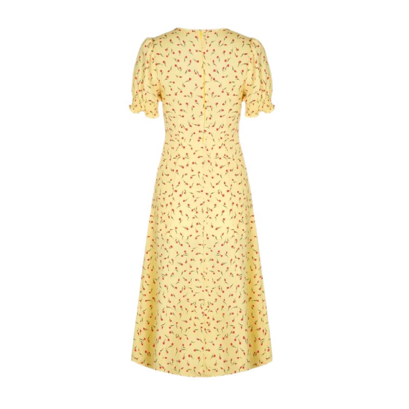 Vintage Square Neck Dress