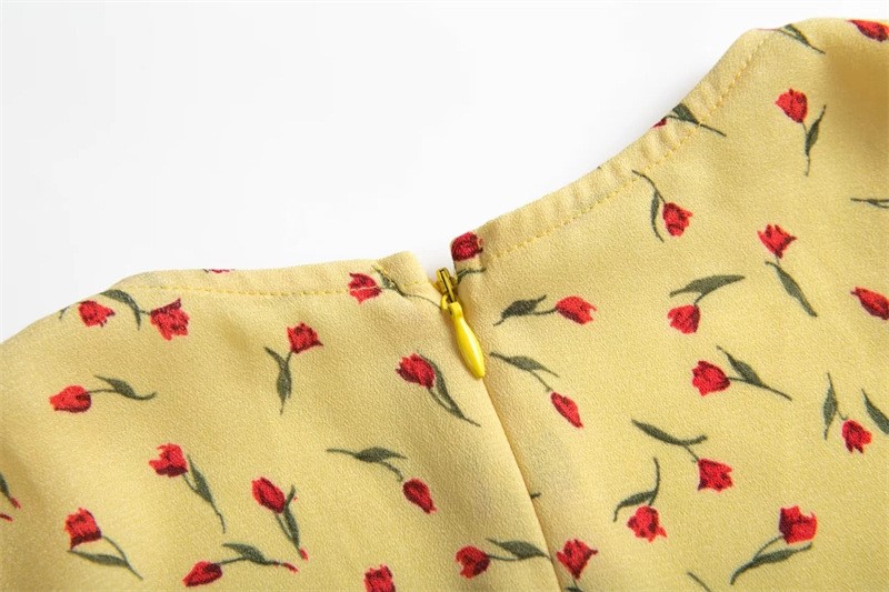 Vintage Square Neck Dress