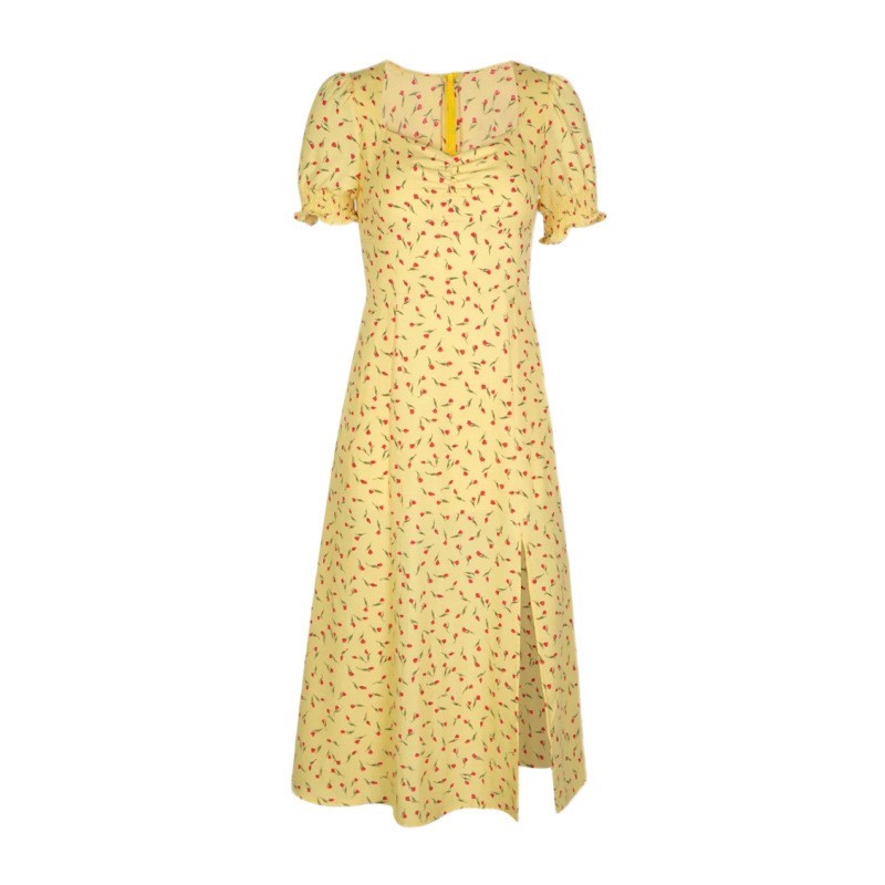 Vintage Square Neck Dress
