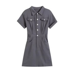 POLO Neck Short Sleeved Dress